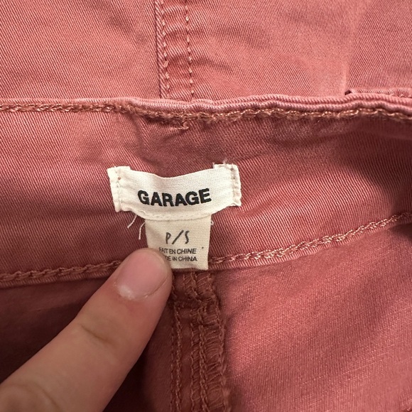 Garage Button Mini Skirt Maroon Size Small - Picture 7 of 10